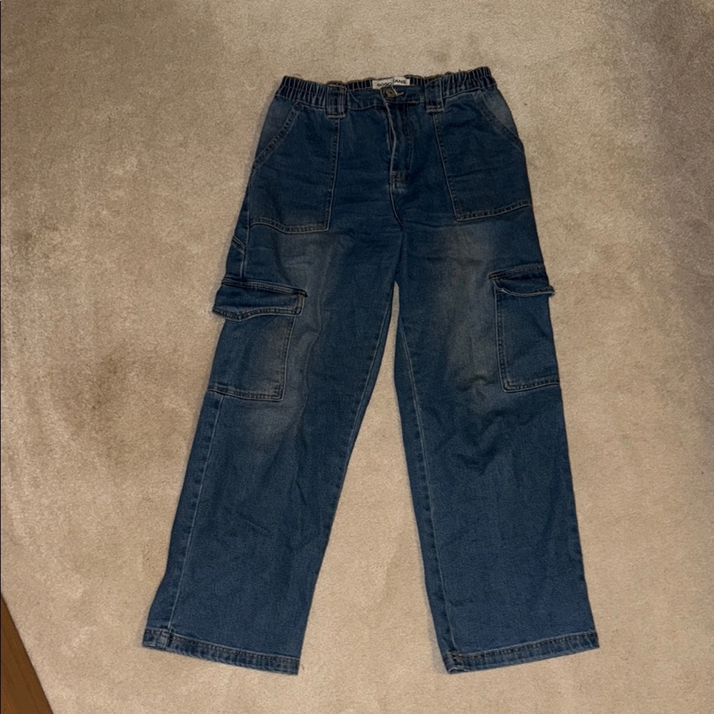 SHEIN Women's Blue Cargo Jeans